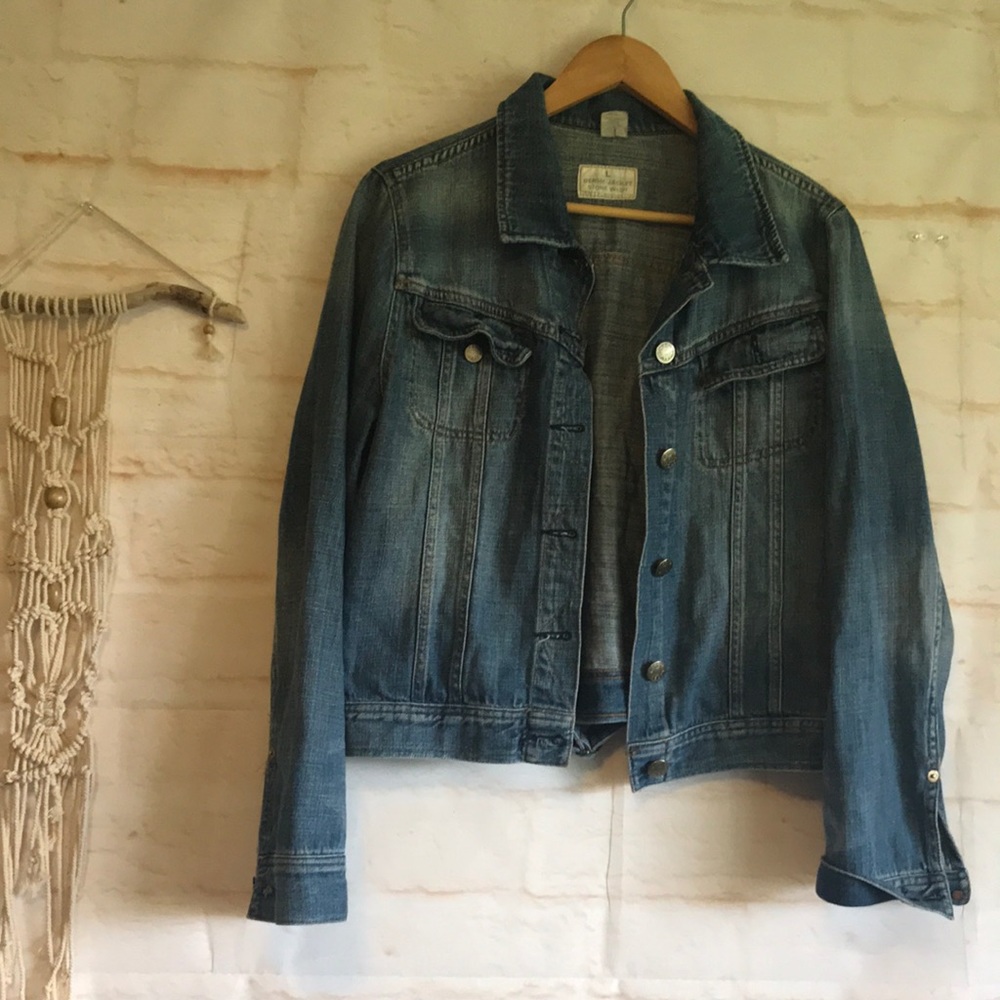 J crew denim jacket L